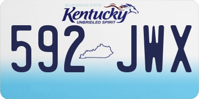 KY license plate 592JWX
