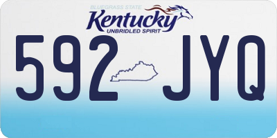 KY license plate 592JYQ