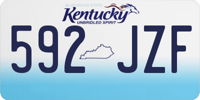 KY license plate 592JZF