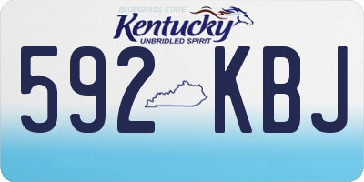 KY license plate 592KBJ