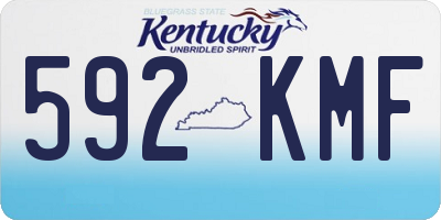 KY license plate 592KMF