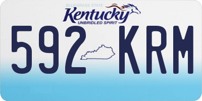 KY license plate 592KRM