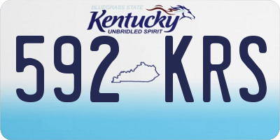KY license plate 592KRS