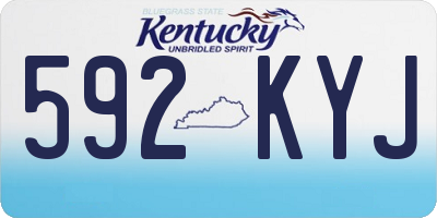 KY license plate 592KYJ