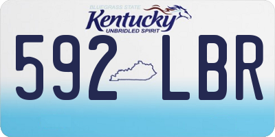 KY license plate 592LBR