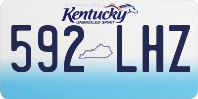 KY license plate 592LHZ