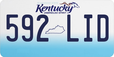KY license plate 592LID