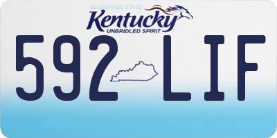 KY license plate 592LIF