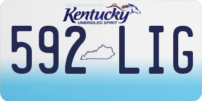 KY license plate 592LIG