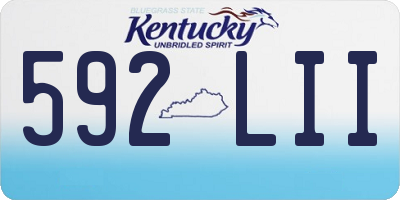 KY license plate 592LII