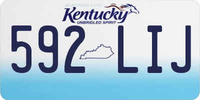 KY license plate 592LIJ