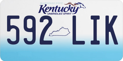 KY license plate 592LIK