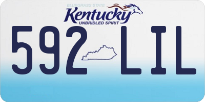 KY license plate 592LIL