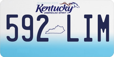 KY license plate 592LIM