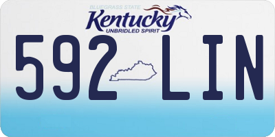 KY license plate 592LIN