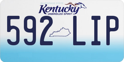 KY license plate 592LIP