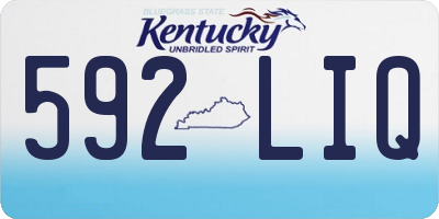 KY license plate 592LIQ
