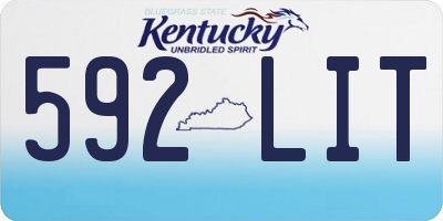 KY license plate 592LIT