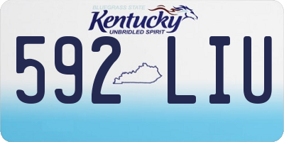 KY license plate 592LIU