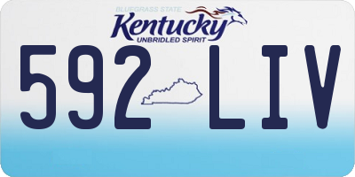 KY license plate 592LIV