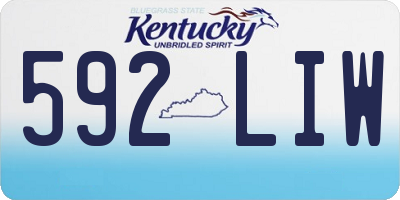 KY license plate 592LIW