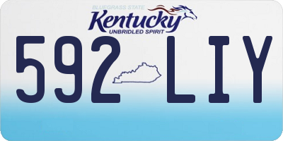 KY license plate 592LIY