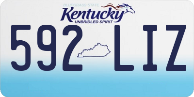 KY license plate 592LIZ