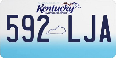 KY license plate 592LJA