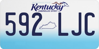 KY license plate 592LJC