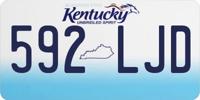 KY license plate 592LJD