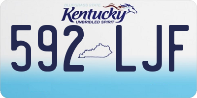KY license plate 592LJF