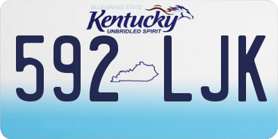 KY license plate 592LJK