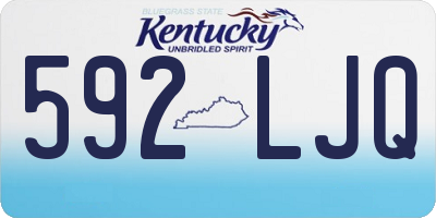 KY license plate 592LJQ