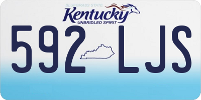 KY license plate 592LJS
