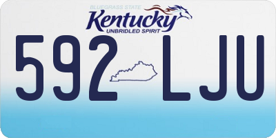 KY license plate 592LJU