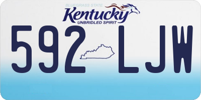 KY license plate 592LJW