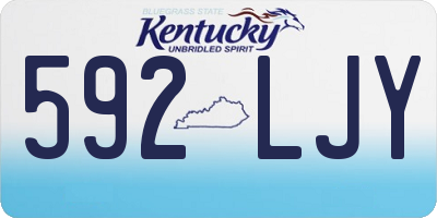 KY license plate 592LJY
