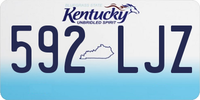 KY license plate 592LJZ