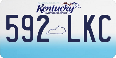 KY license plate 592LKC