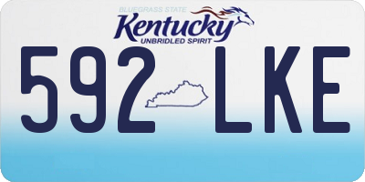 KY license plate 592LKE