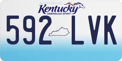 KY license plate 592LVK