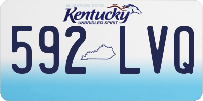 KY license plate 592LVQ