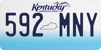 KY license plate 592MNY