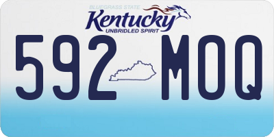 KY license plate 592MOQ