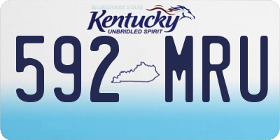 KY license plate 592MRU
