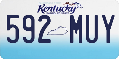 KY license plate 592MUY