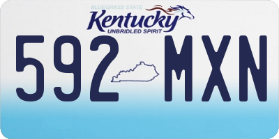 KY license plate 592MXN