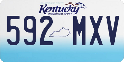 KY license plate 592MXV