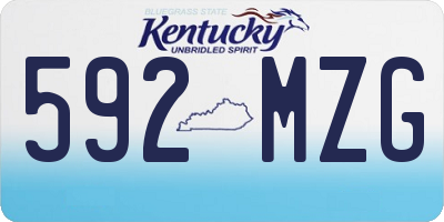 KY license plate 592MZG