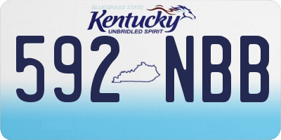 KY license plate 592NBB